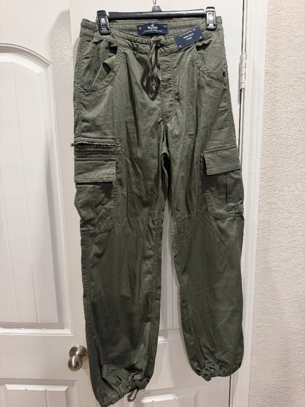 Hollister Army Green Parachute Pants